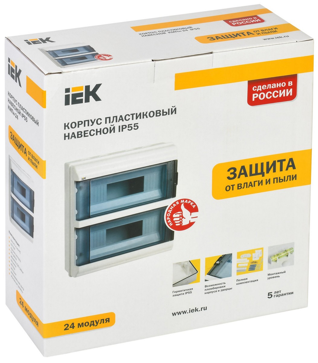 Корпус пластиковый IEK KREPTA 5 КМПн-24 IP55 белый откр.монтаж MKP72-N3-24-55