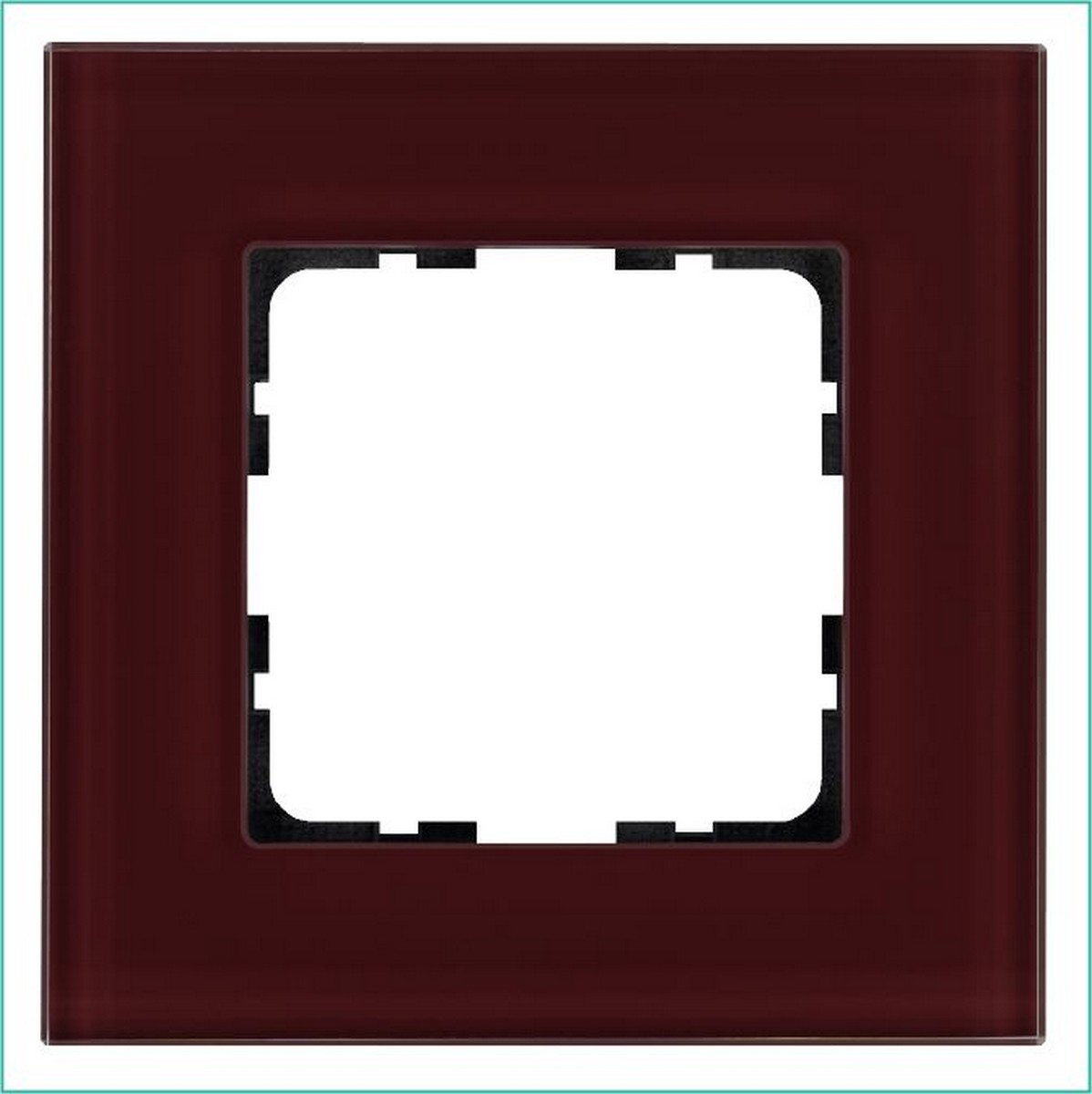 Рамка JASMART 1-постовая стекло Гранатовый GLASS G1001GH