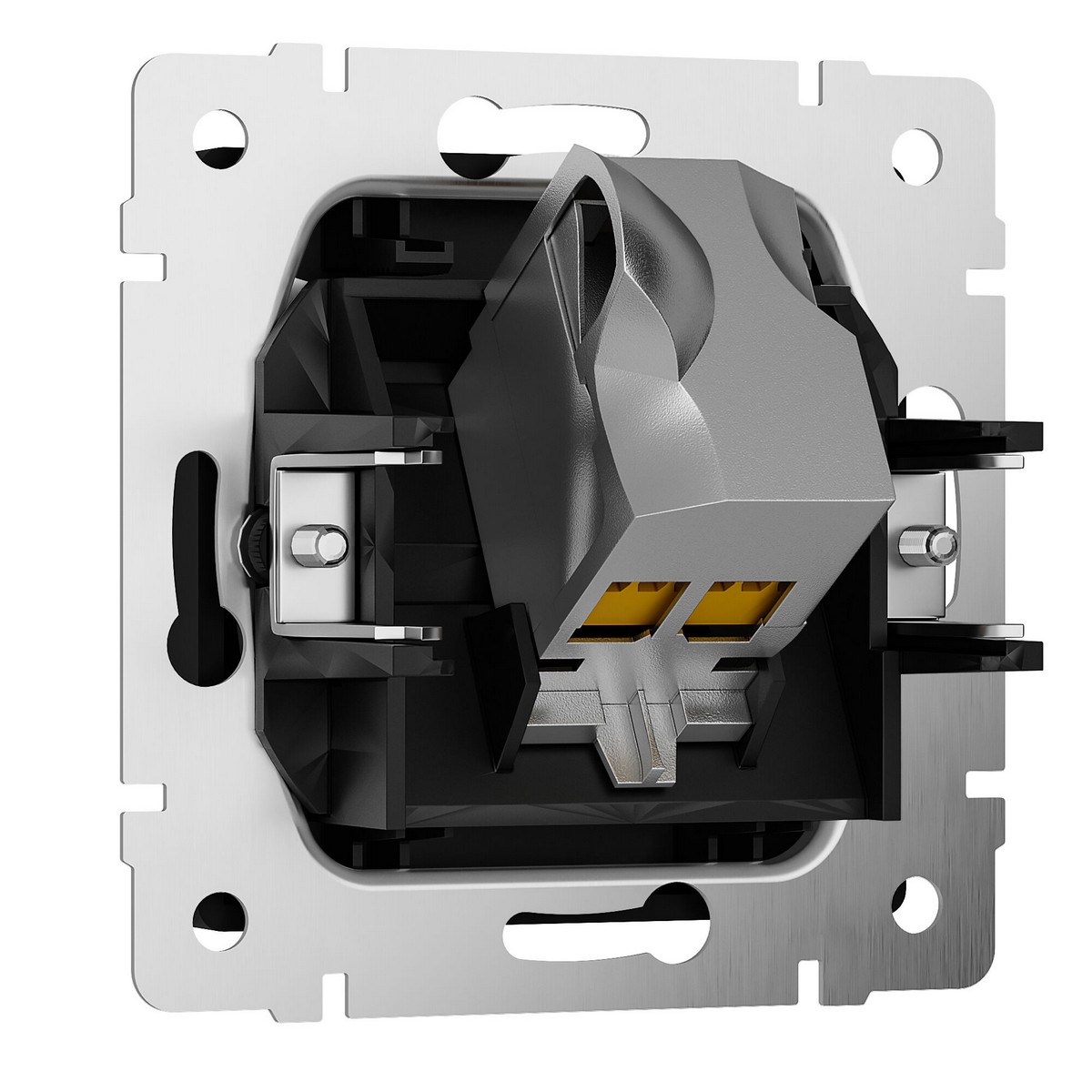 Werkel Черный матовый механизмы Розетка Werkel Ethernet RJ-45 cat. 6A экранированная (черный матовый) W5120108