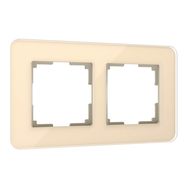 Рамки Werkel Elite Рамка Werkel из стекла на 2 поста Elite айвори W0022443
