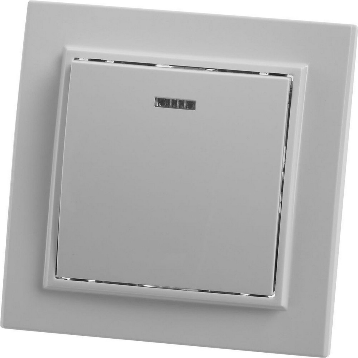 Выключатель 1-клавишный c индикатором STEKKER PSW10-9001-01 10А Эрна белый с рамкой 39041
