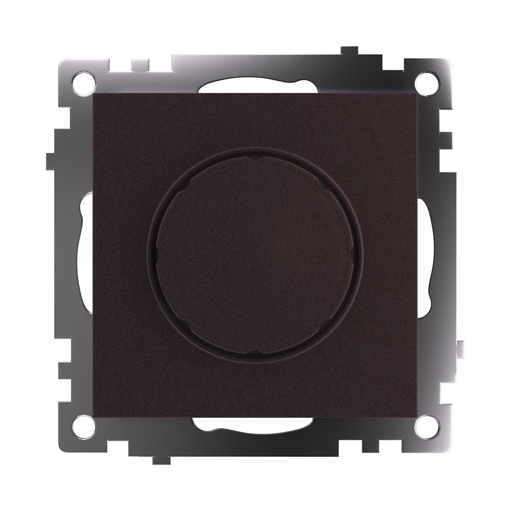 Выключатель диммирующий TRIAC STEKKER GLS10-7106-04 250V 500W Катрин шоколад 49017