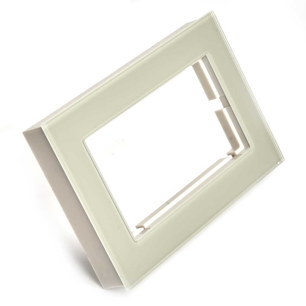 Катрин - Розетки и выключатели Stekker Рамка 2-местная (без перемычки) стекло STEKKER GFR00-7012-07 серия Катрин дымчатый 49041