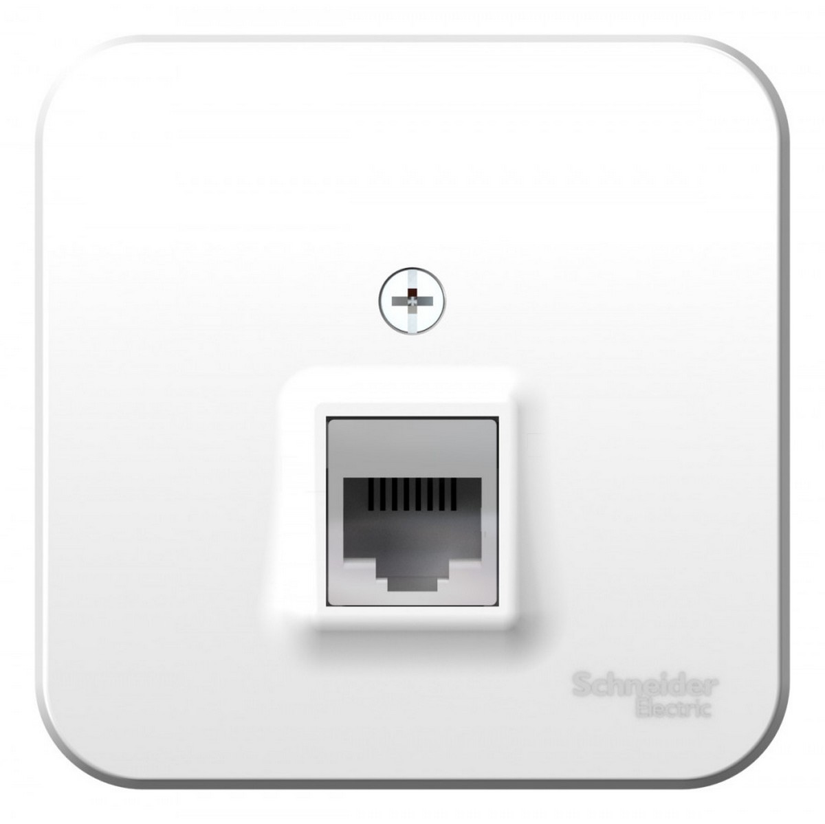 Blanca белые розетки и выключатели Розетка SE Blanca ТЛФ Белый наружный RJ11 изолир. пластина BLNIA011001