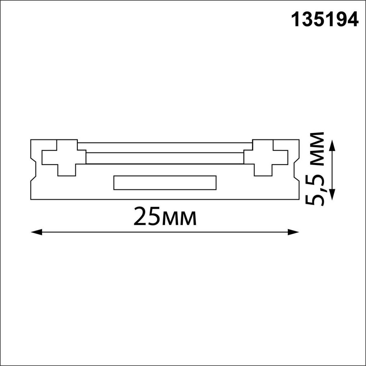 Низковольтный накладной шинопровод, длина 1м NOVOTECH 135194 SMAL