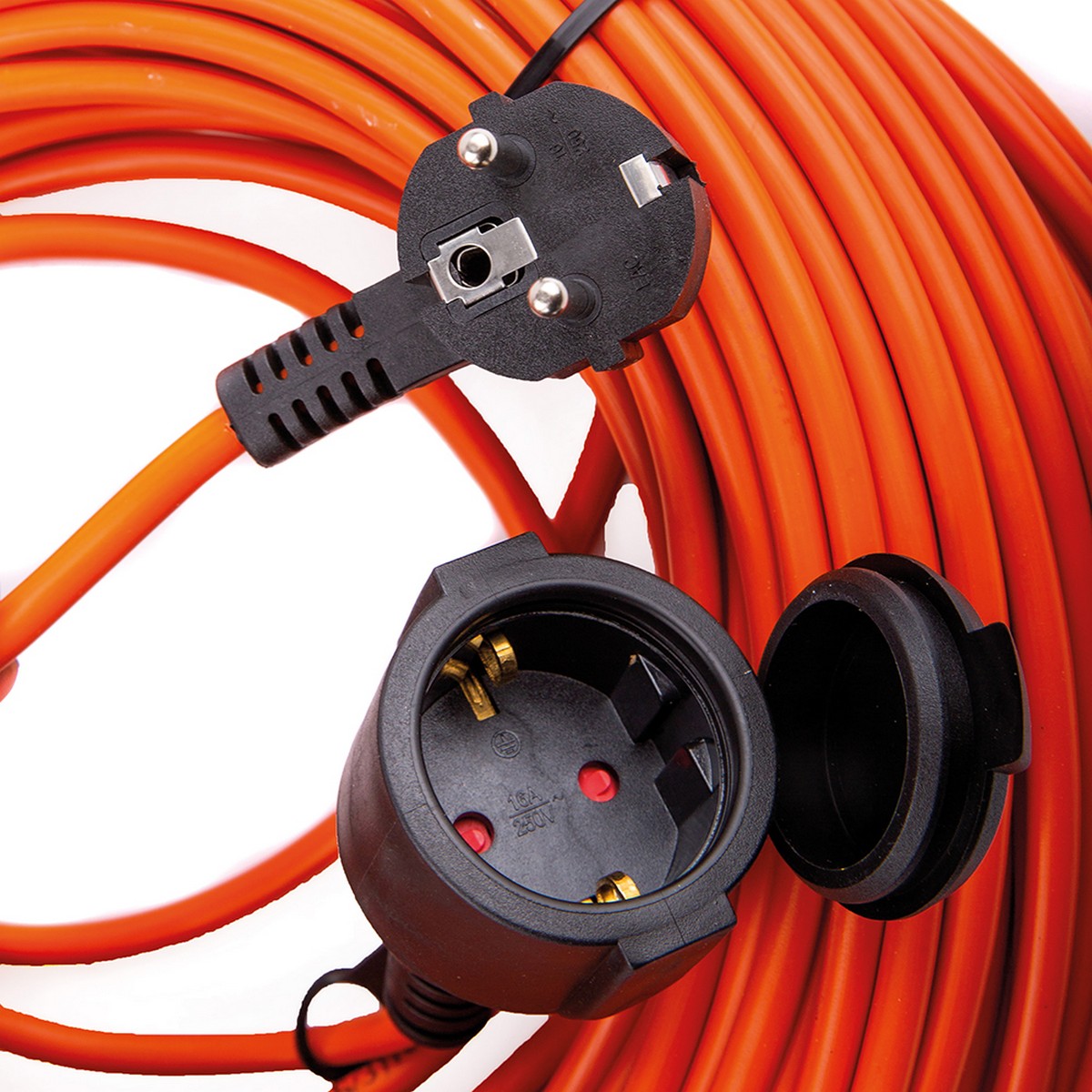 Колодки и удлинители, тройники Удлинитель-шнур STEKKER STD08-31-10 1-местный ПВС с/з 3*1,5мм2, IP54, 10м Standart 50343 