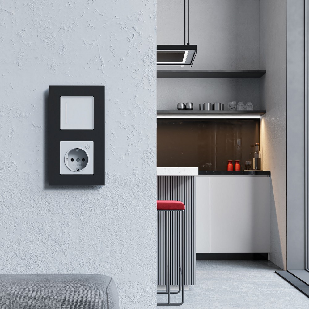 Рамки Werkel Slab Рамка Werkel на 2 поста Slab (черный матовый) W00229080