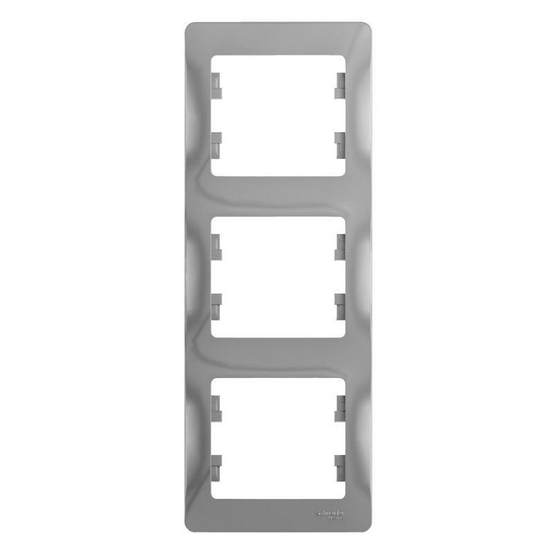 Glossa Алюминий Рамка Systeme Electric Glossa Алюминий 3-я, вертикальная GSL000307