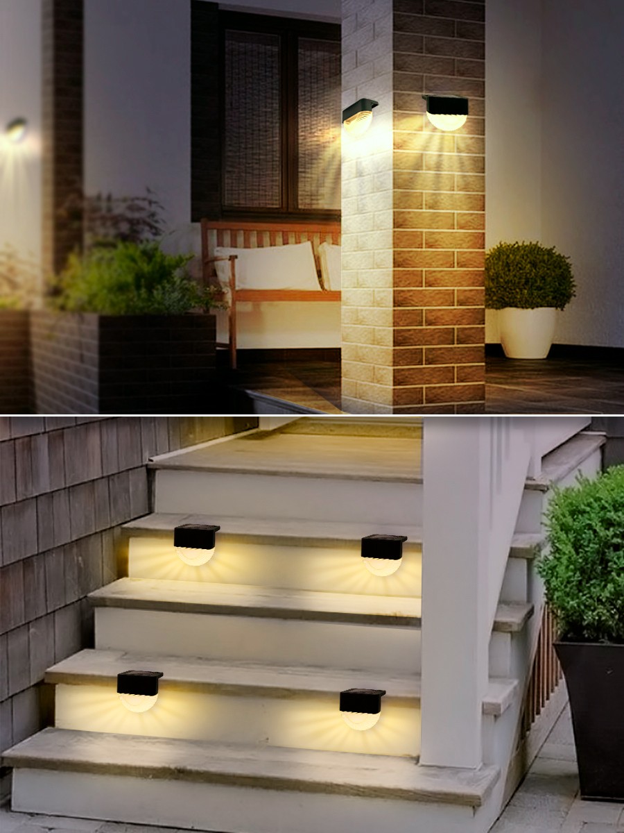 Светодиодные ландшафтные светильники Светильник Solar LED MP102 для подсветки ступеней на солнечной батарее 48102 