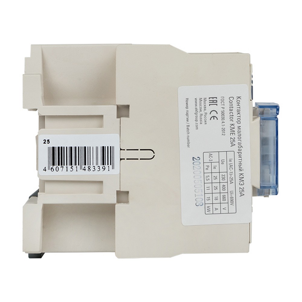 Контактор EKF PROxima КМЭ малогабаритный 25А 220В 1NO ctr-s-25-220