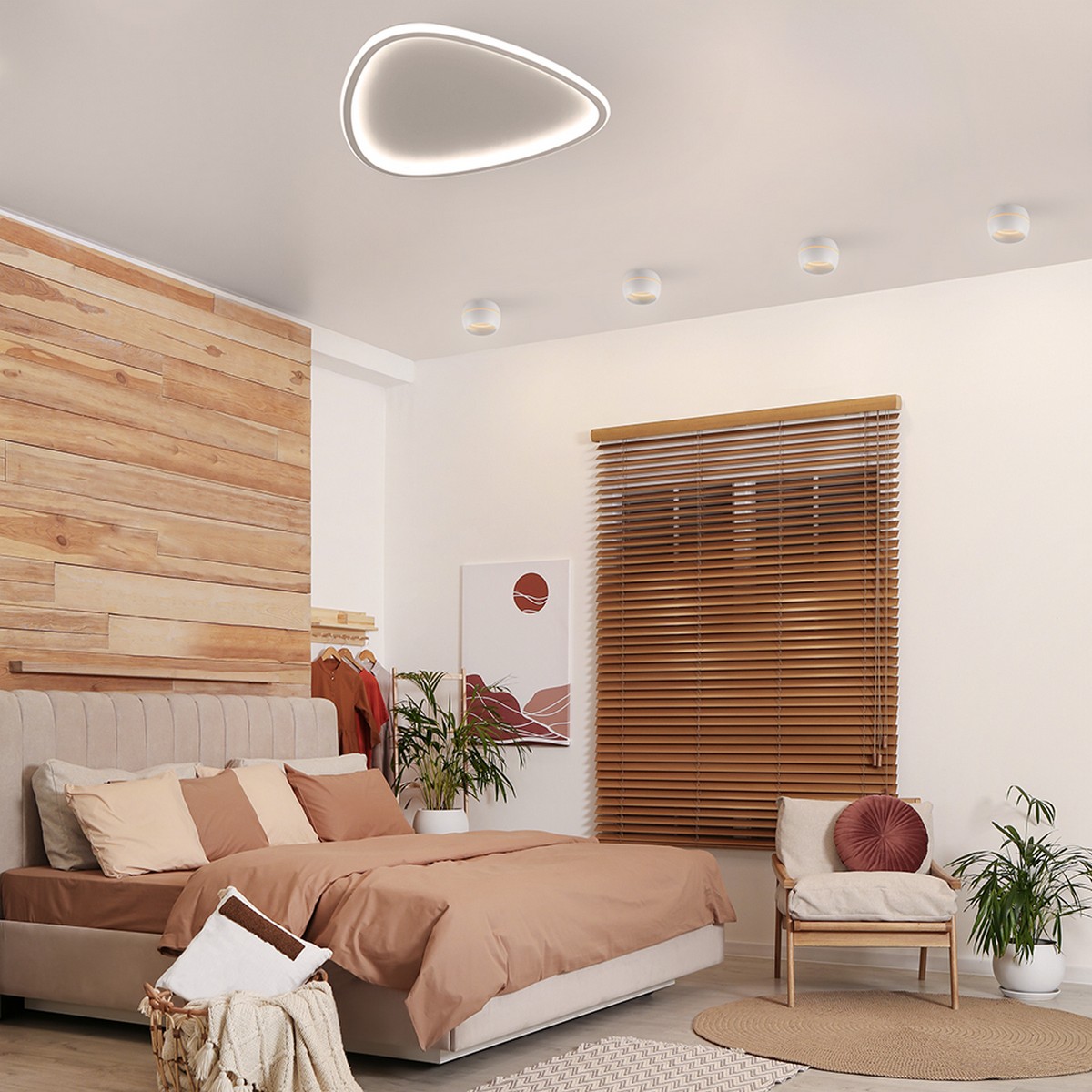 Управляемые светодиодные светильники и люстры Светодиодный управляемый светильник накладной Feron AL5830 72W 3000К-6500K 41693 