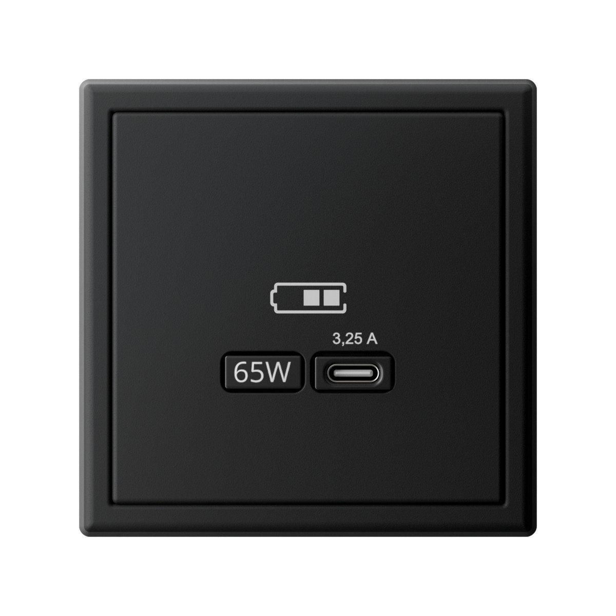 USB Розетка Systeme Electric ArtGallery Карбон тип-С 65Вт высокоскор.заряд. QC PD GAL001027