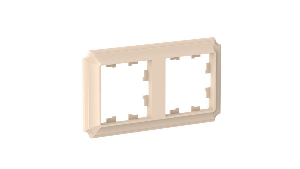 Рамка Systeme Electric AtlasDesign Antique Песочный 2-ая, универсальная ATN101202