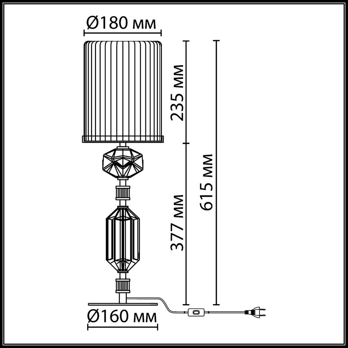 Настольные лампы Настольная лампа ODEON LIGHT 5414/1T TERRA 