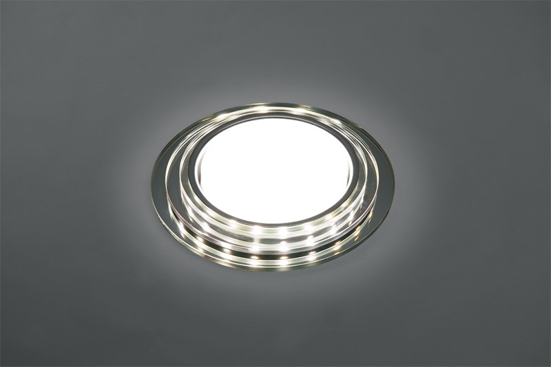 Светильник встраиваемый Feron CD5024 с белой LED подсветкой GX53 прозрачный 40524