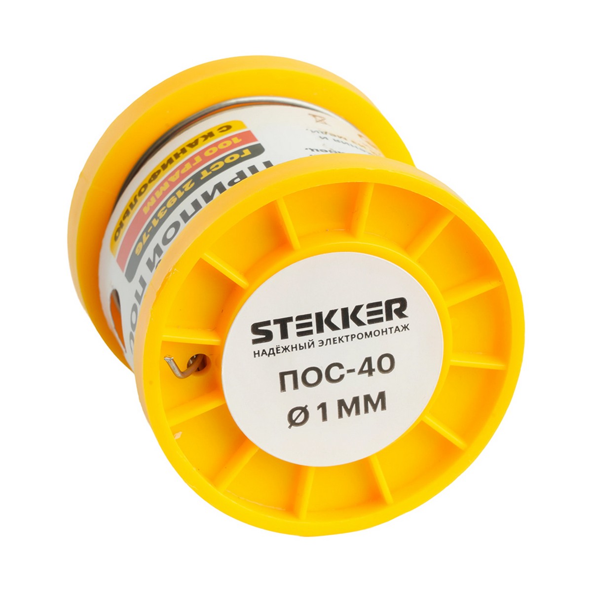 Припой STEKKER APL40-100-1 ПОС-40 с канифолью в бобине 100 гр 50315