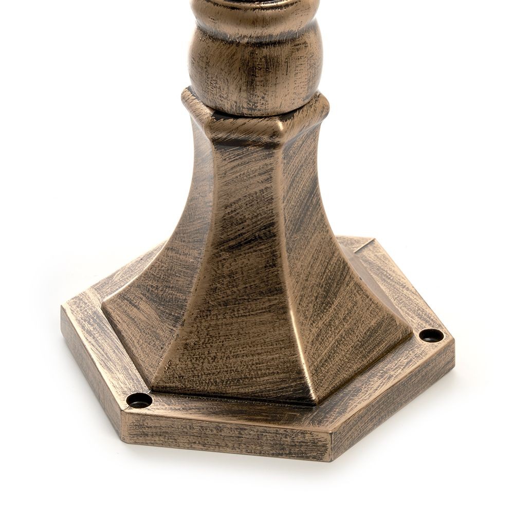 Уличные светильники столб Уличный светильник Feron PL126 шестигранный столб 60W E27 230V, черное золото 11348 