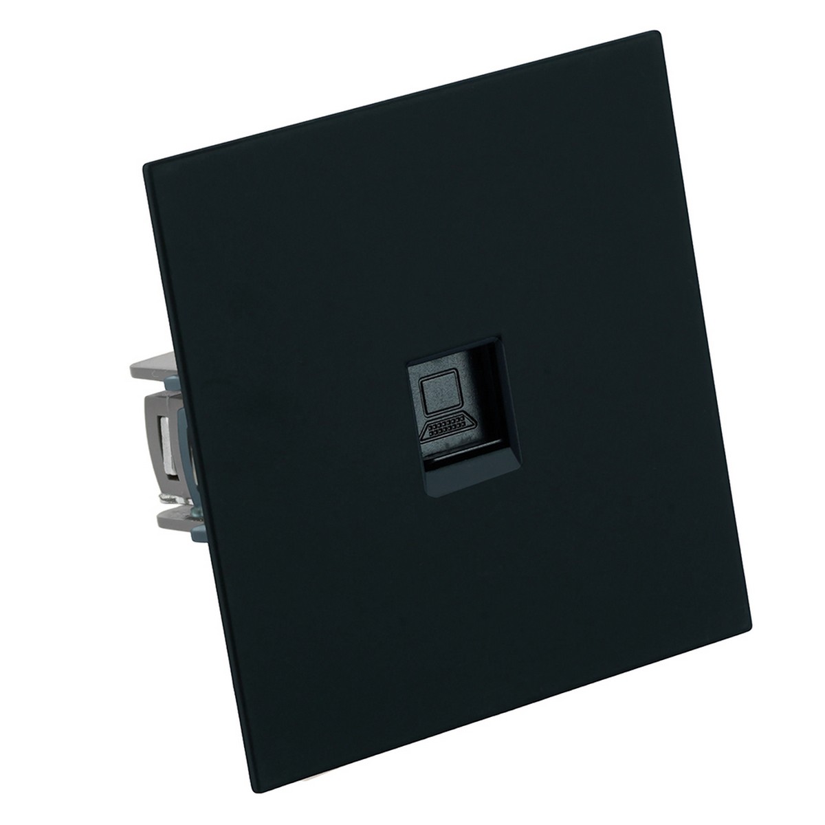 Мия - Розетки и выключатели Stekker Розетка компьютерная 1-местная RJ-45 STEKKER Мия RST00-3117-05 черный бархат 50450