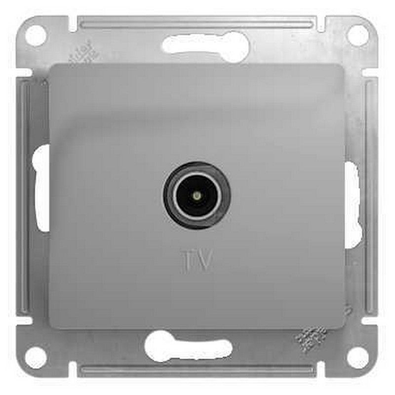 Glossa Алюминий Розетка TV Systeme Electric Glossa Алюминий проходная 4DB GSL000392