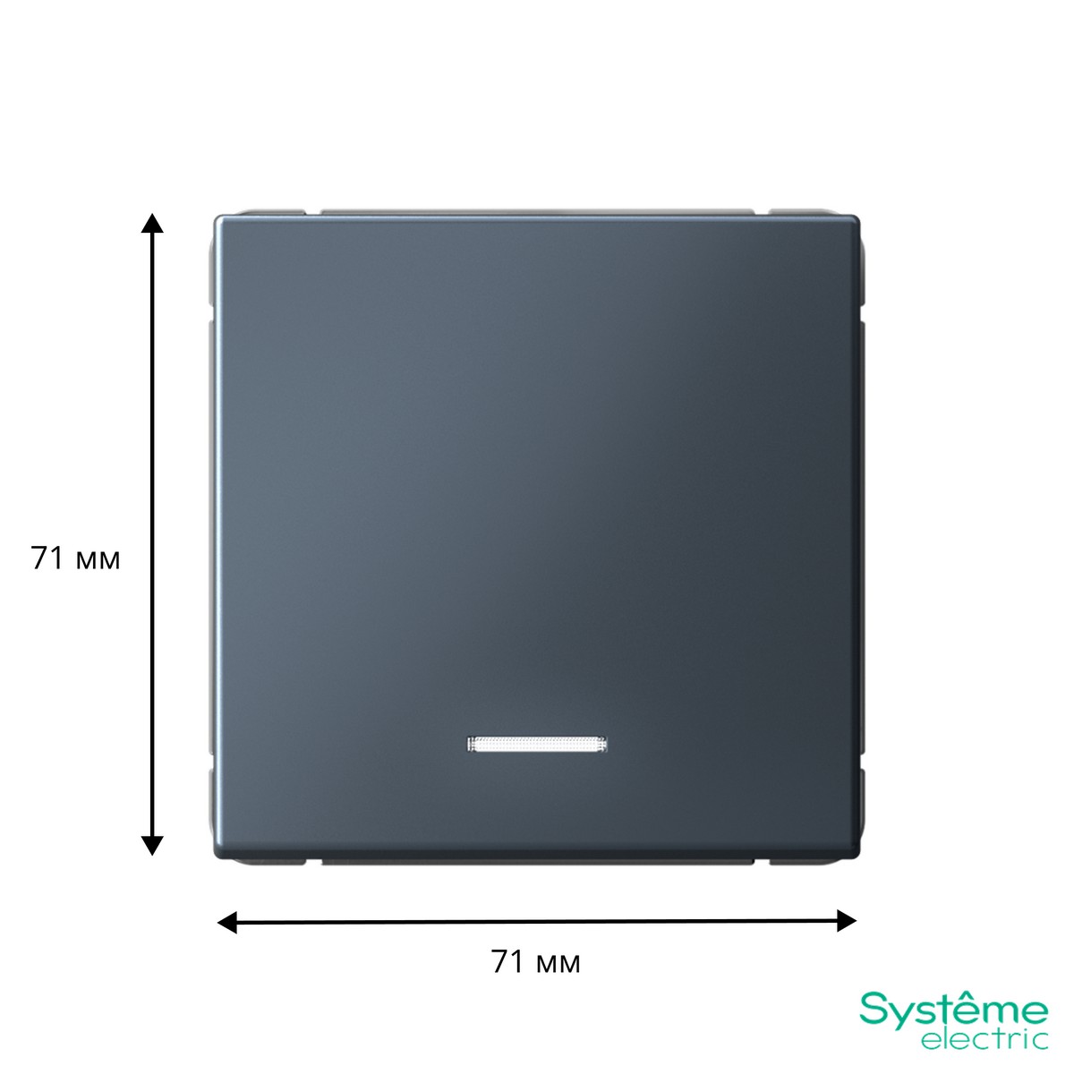 ArtGallery Грифель Выключатель SE ArtGallery Грифель 1-клавишный с подсветкой, быстрозажим. клем. GAL000713S