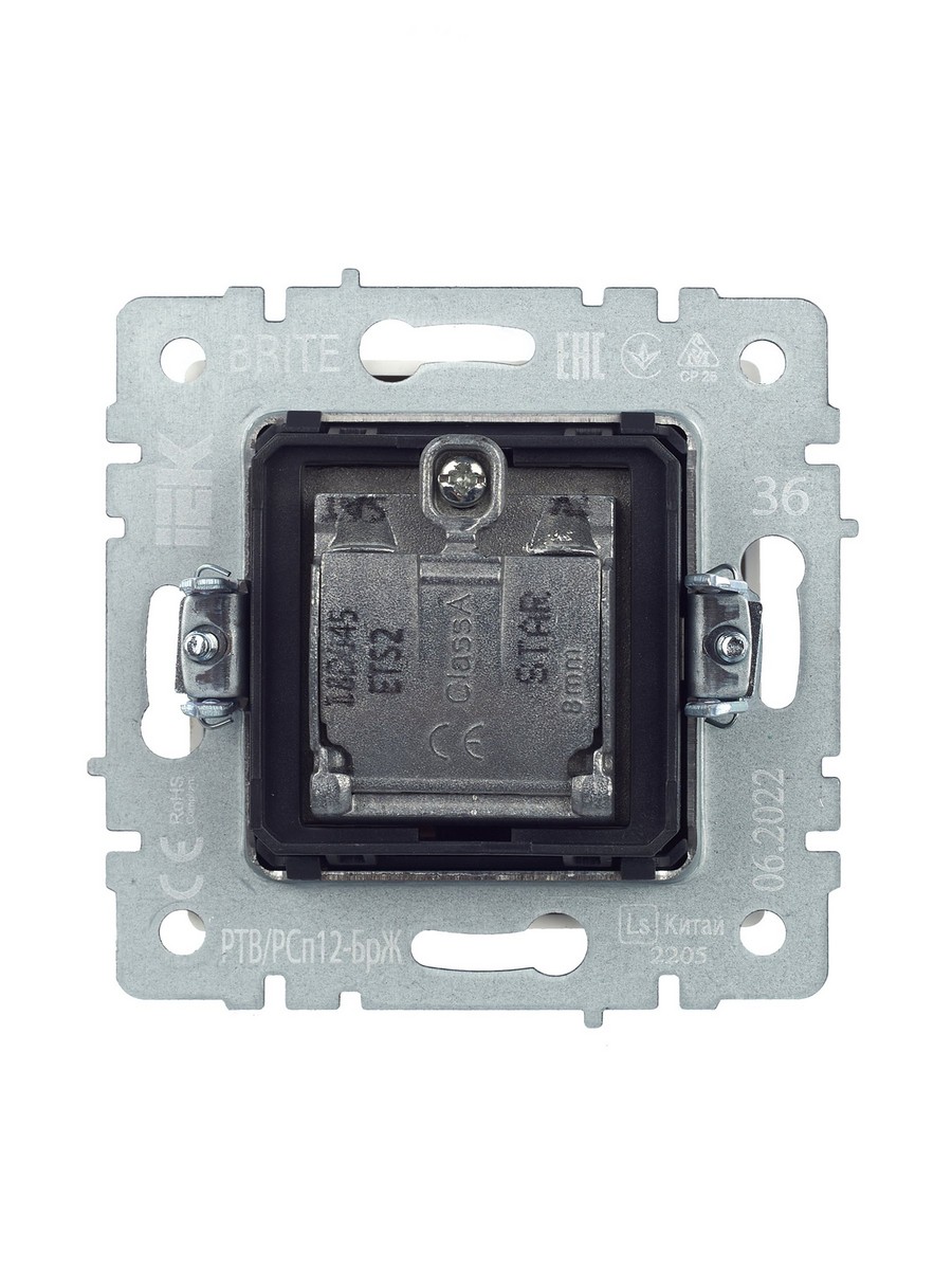 IEK Brite Жемчуг Розетка IEK BRITE двойная TV+SAT РТВ/РСп12-БрЖ жемчуг BR-AF20-O-K36
