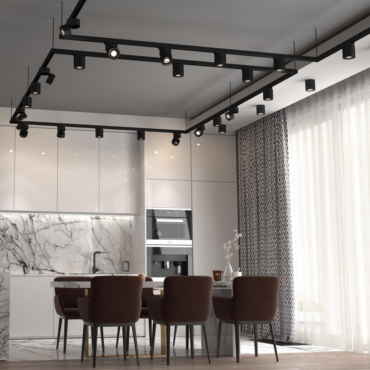Трехфазный трековый светодиодный светильник NOVOTECH 358779 GRODA