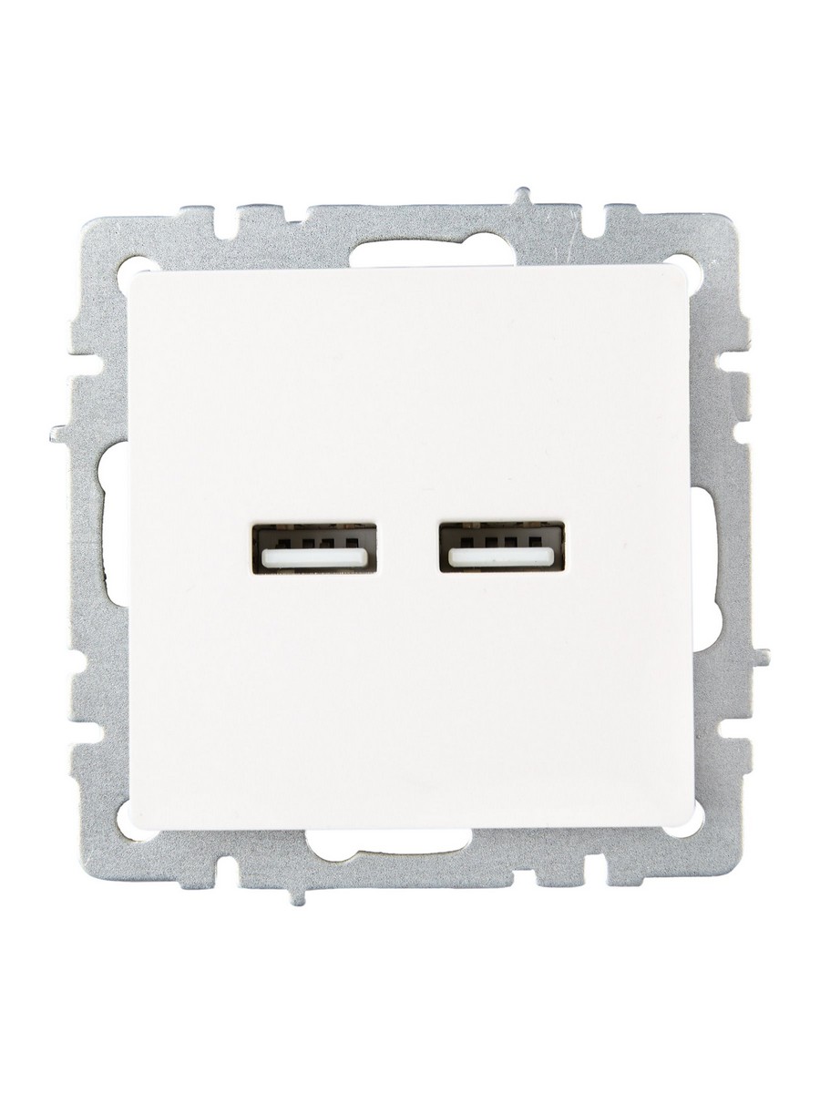 IEK Brite Жемчуг Розетка IEK BRITE USB A+A 3,1А РЮ10-1-БрЖ жемчужный BR-U21-D31-K36