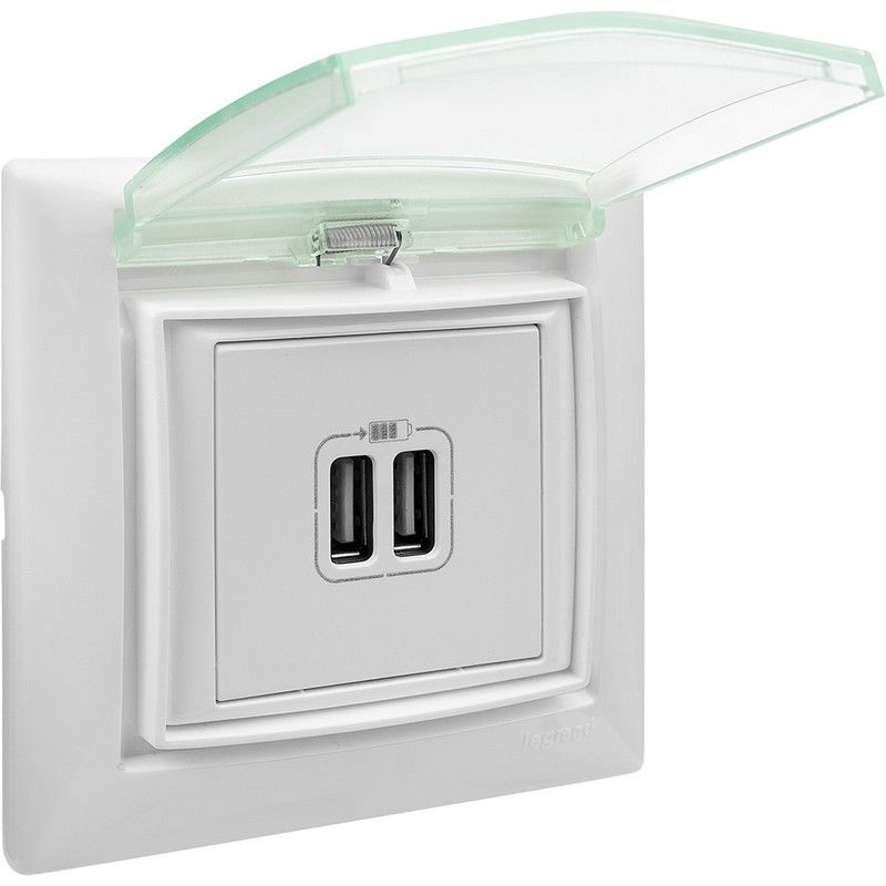 Legrand Valena Classic Белый Рамка Legrand Valena белый 1-ая с крышкой IP44 774450