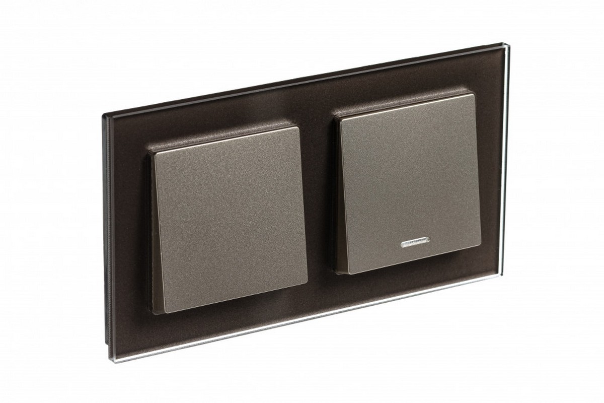 AtlasDesign Рамки Nature Рамка Systeme Electric AtlasDesign Nature Стекло мокко 2-ая ATN320602