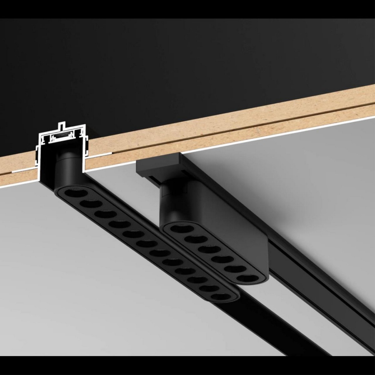 Трековые светодиодные светильники Низковольтный шинопровод для встраиваемого монтажа в ГКЛ, длина 1м NOVOTECH 135197 SMAL 