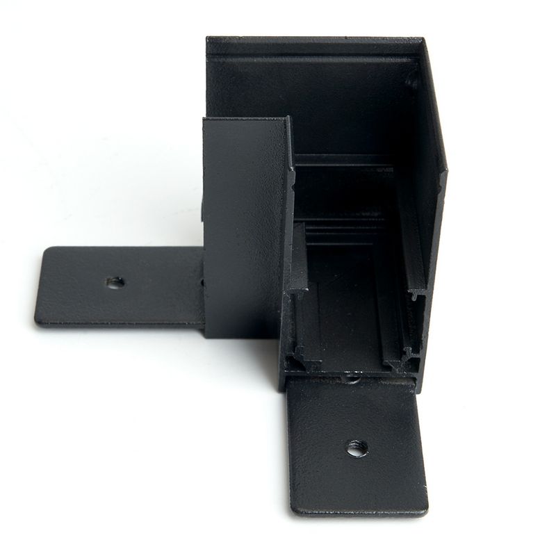 Трековые светодиодные светильники Соединитель угловой Feron для магнитного накладного шинопровода черный LD2001 41977 