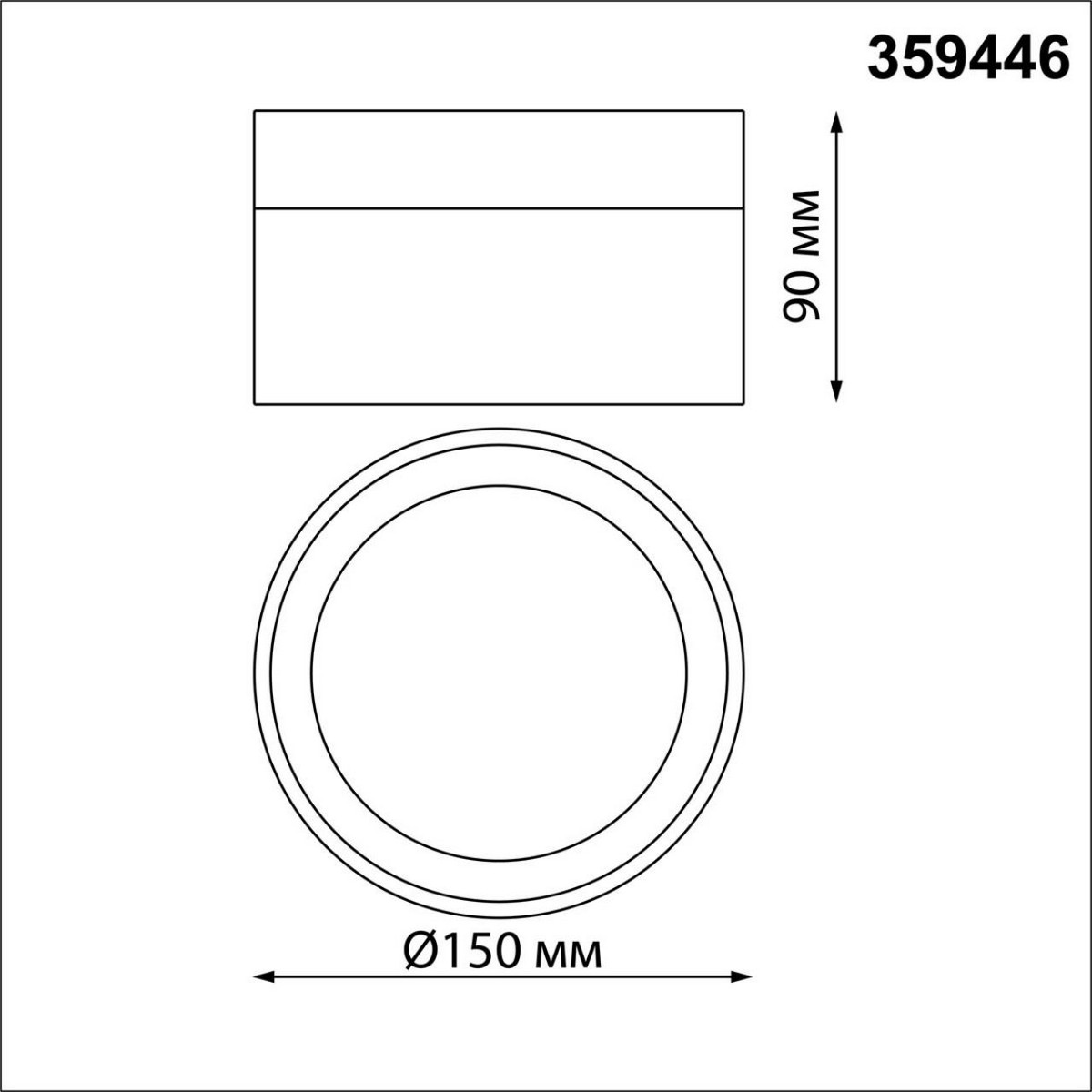 Светильник накладной светодиодный NOVOTECH AURA 359446