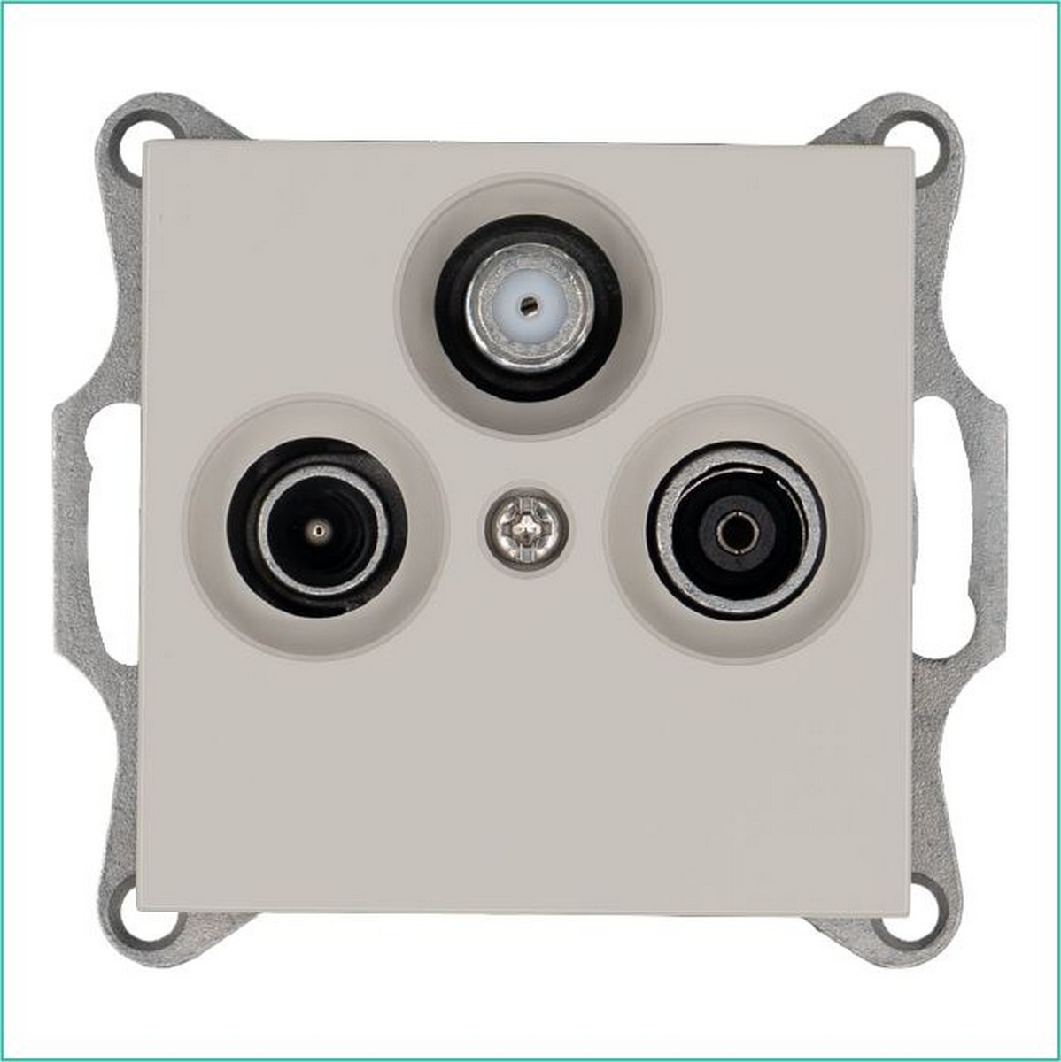 JASMART G - розетки и выключатели Розетка JASMART TV+FM+SAT проходная Тауп G6207T