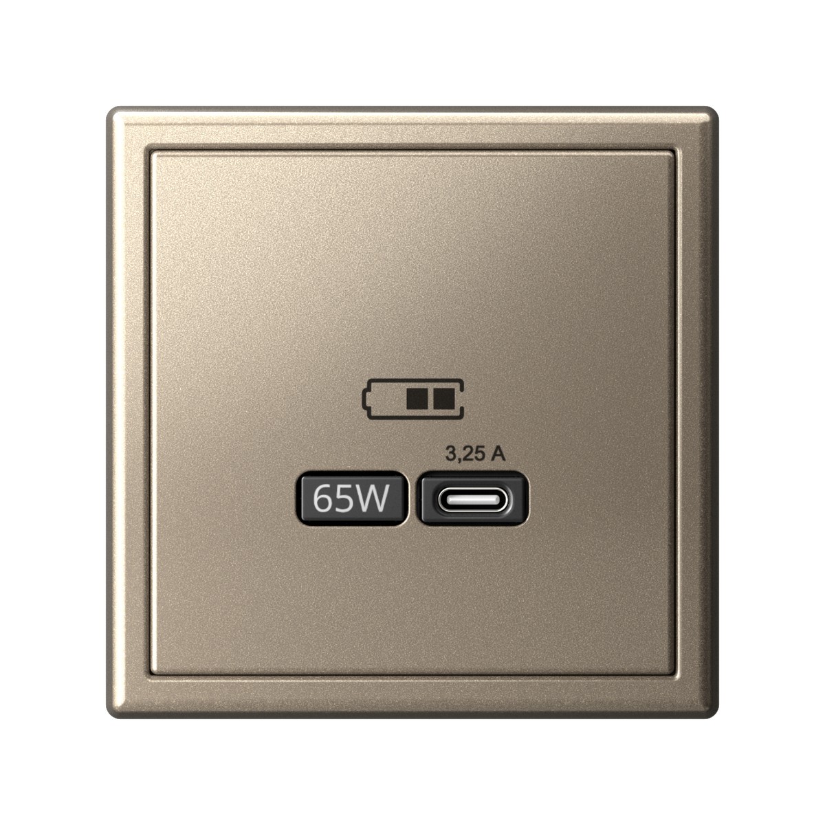 USB Розетка Systeme Electric ArtGallery Шампань тип-С 65Вт высокоскор.заряд. QC PD GAL000527