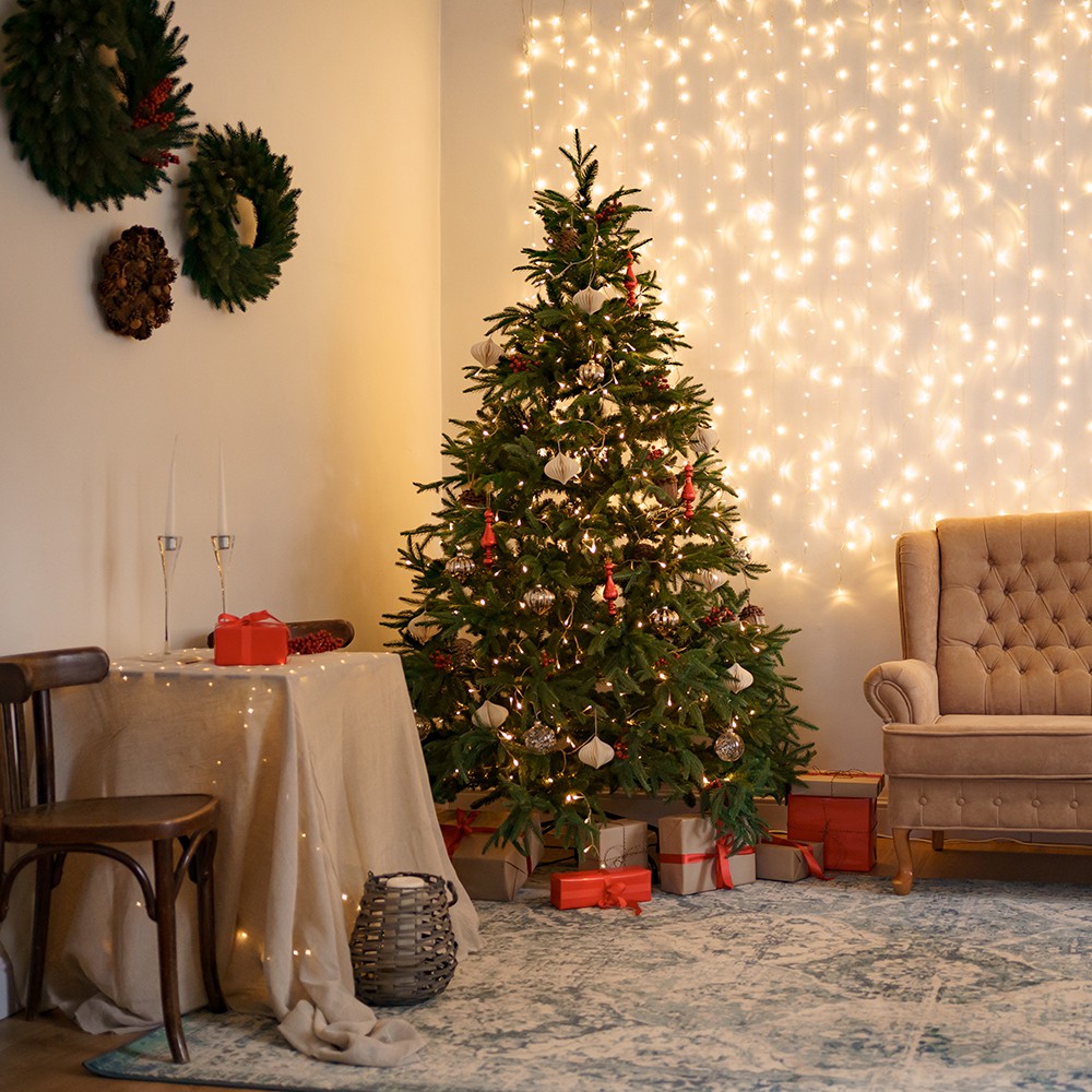 Светодиодная гирлянда Feron CL04 линейная 6м +3м230V 2700K 220V 32297