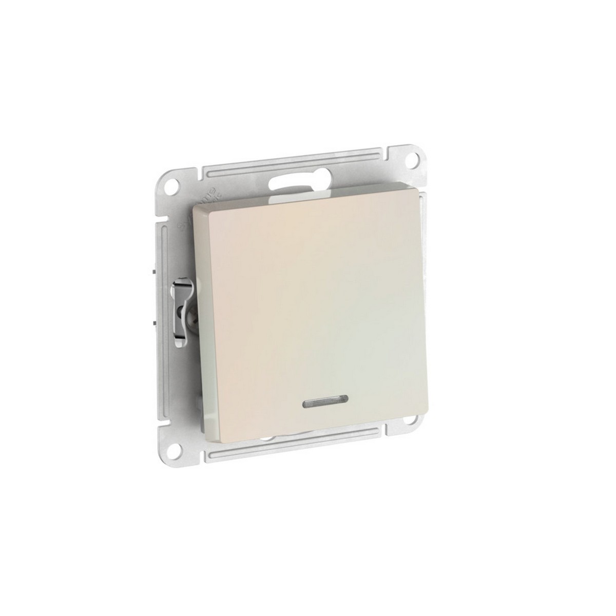 AtlasDesign Жемчуг Выключатель SE AtlasDesign Жемчуг 1-клавишный с подсветкой быстрозажим. клем. ATN000413S