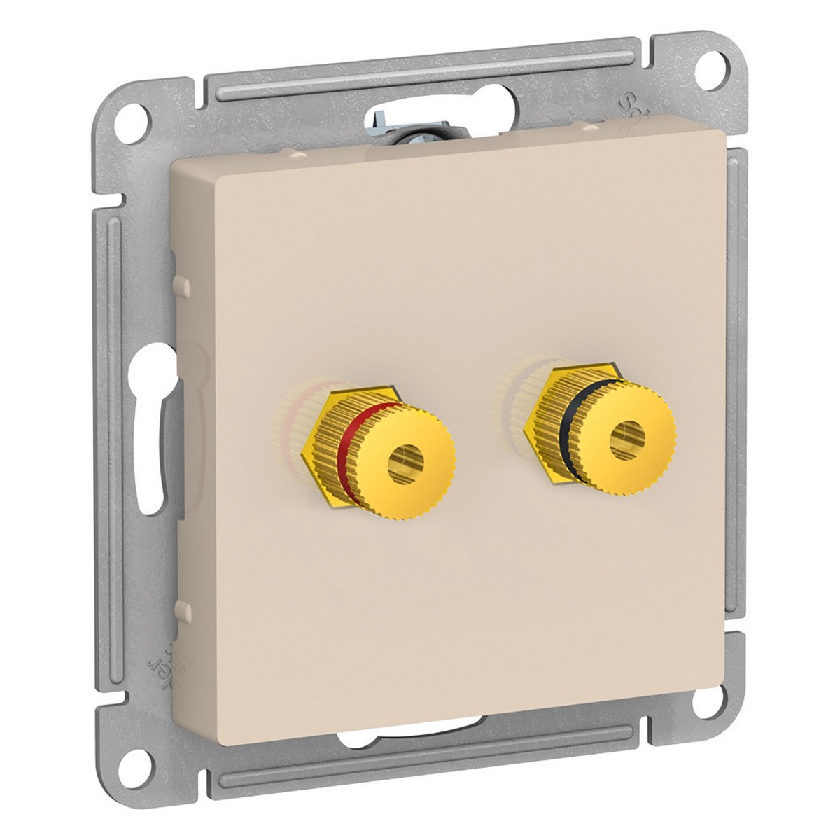 Аудиорозетка Systeme Electric AtlasDesign бежевый двухместная ATN000287