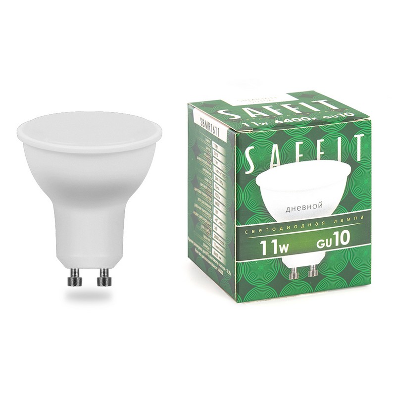 Лампа светодиодная SAFFIT SBMR1611 MR16 GU10 11W 6400K 55156