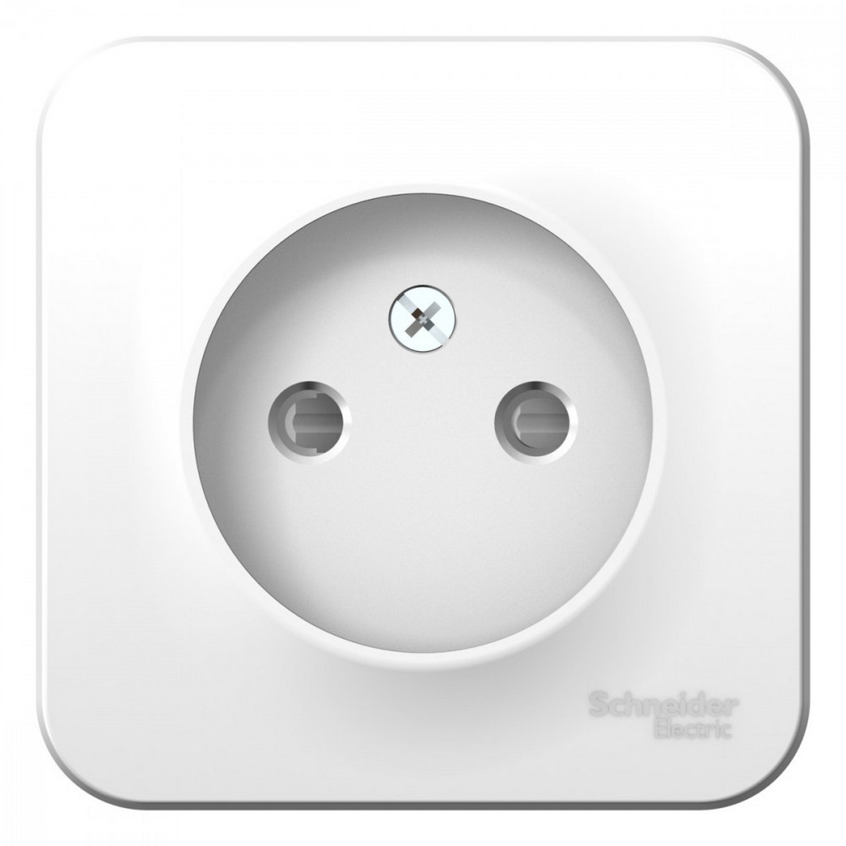 Blanca белые розетки и выключатели Розетка SE Blanca б/з Белый наружный со шторками изолир. пластина BLNRA001111