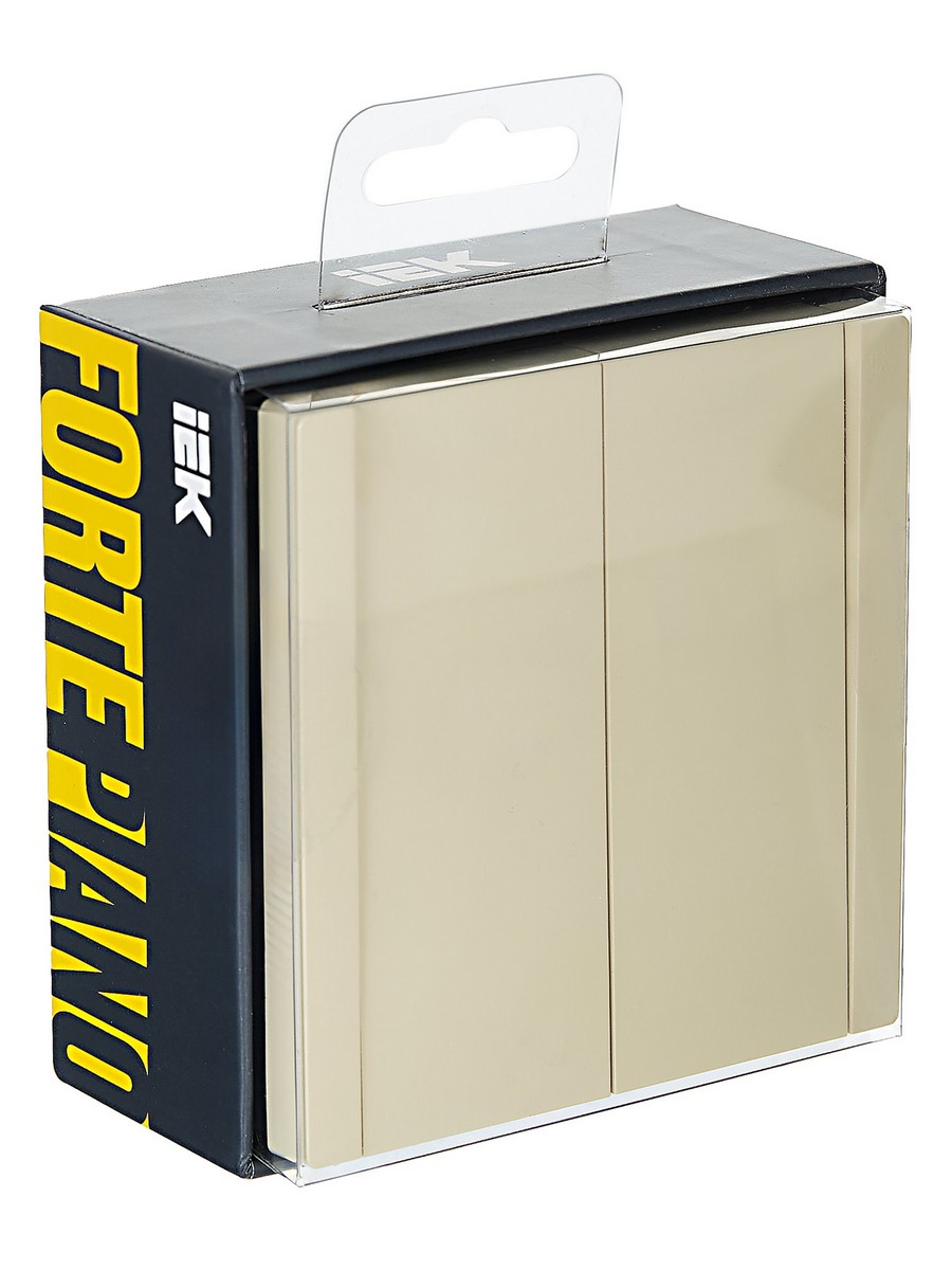 IEK FORTE&PIANO Ваниль Выключатель IEK FORTE&PIANO Ваниль 2-кл 10А FP405