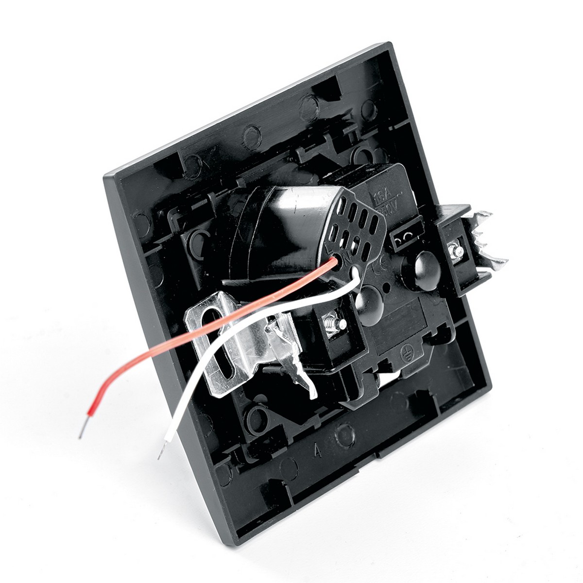 Розетка 1-местная c/з и с USB STEKKER PST16-9011-03 16А с защ. шторкой Эрна черный с рамкой 39480