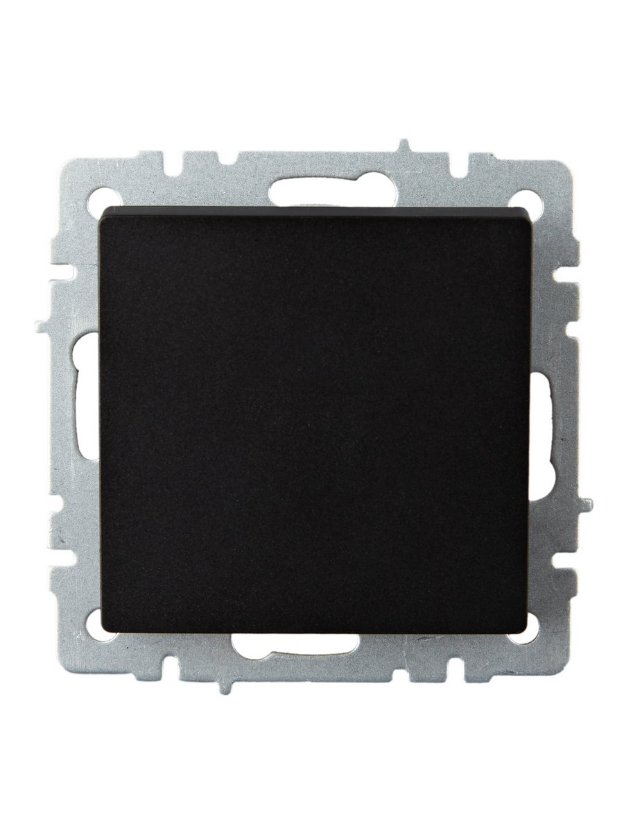 Выключатель IEK BRITE 1-клавишный проходной 10А ВС10-1-6-БрЧ черный BR-V12-0-10-K02