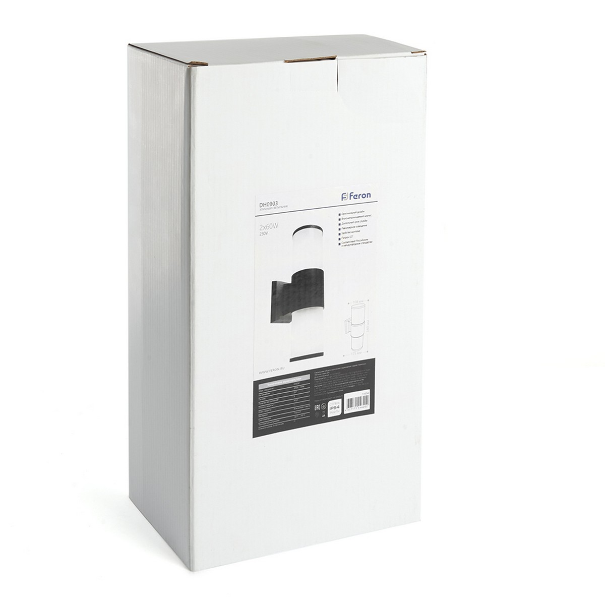 Уличные настенные светильники Светильник садово-парковый Feron DH0902 на стену  E27 230V черный 11653 