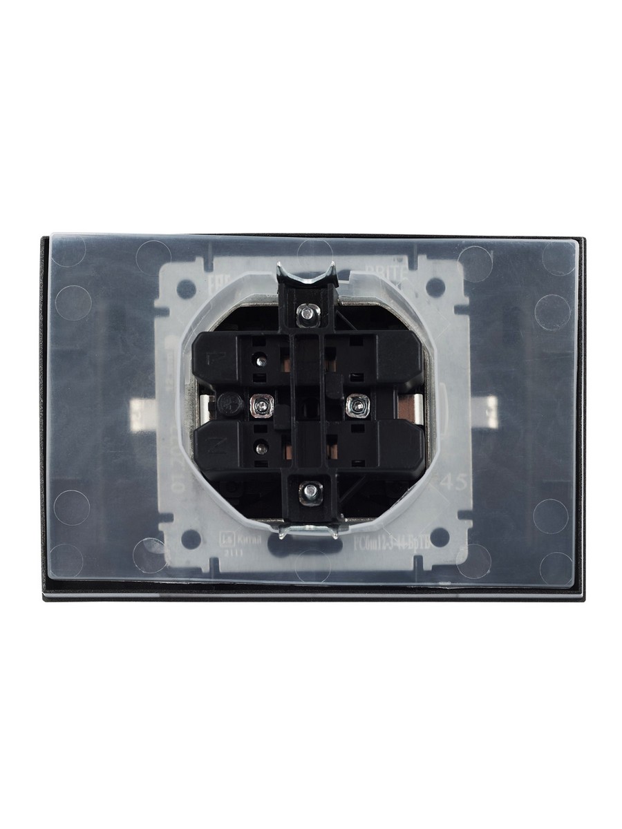 Розетка IEK BRITE 2-я с кр. 16А в сб IP44 РСбш12-3-44-БрТБ темная бронза BR-R26-16-44-K45-F