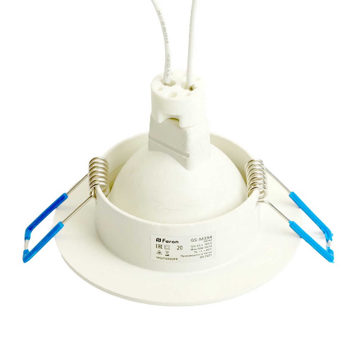 Встраиваемые светодиодные светильники Светильник встраиваемый Feron GS-M394 потолочный MR16 G5.3 белый 28342 