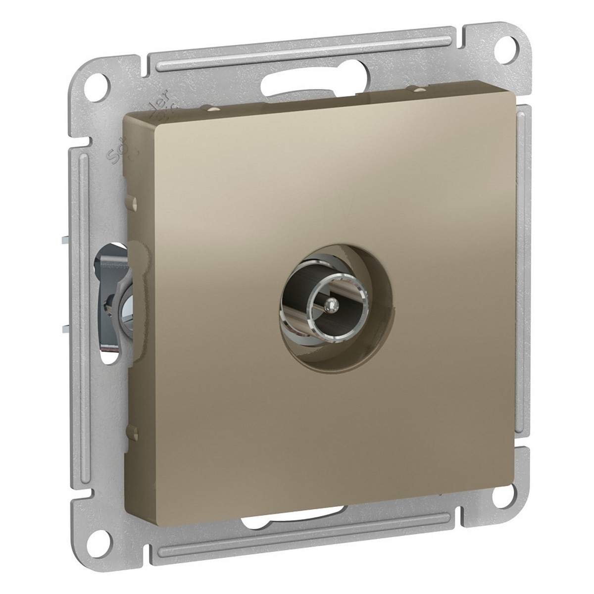Розетка TV Systeme Electric AtlasDesign Шампань проходная 4DB, ATN000592