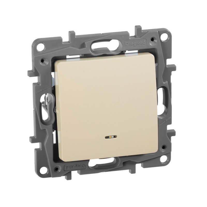 Переключатель Legrand Etika слоновая кость с подсветкой, 10А, авт. клем 672315