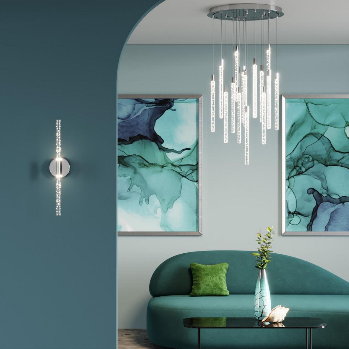 Подвесные светодиодные светильники Подвесной светильник ODEON LIGHT 4370/5L SPARKY 