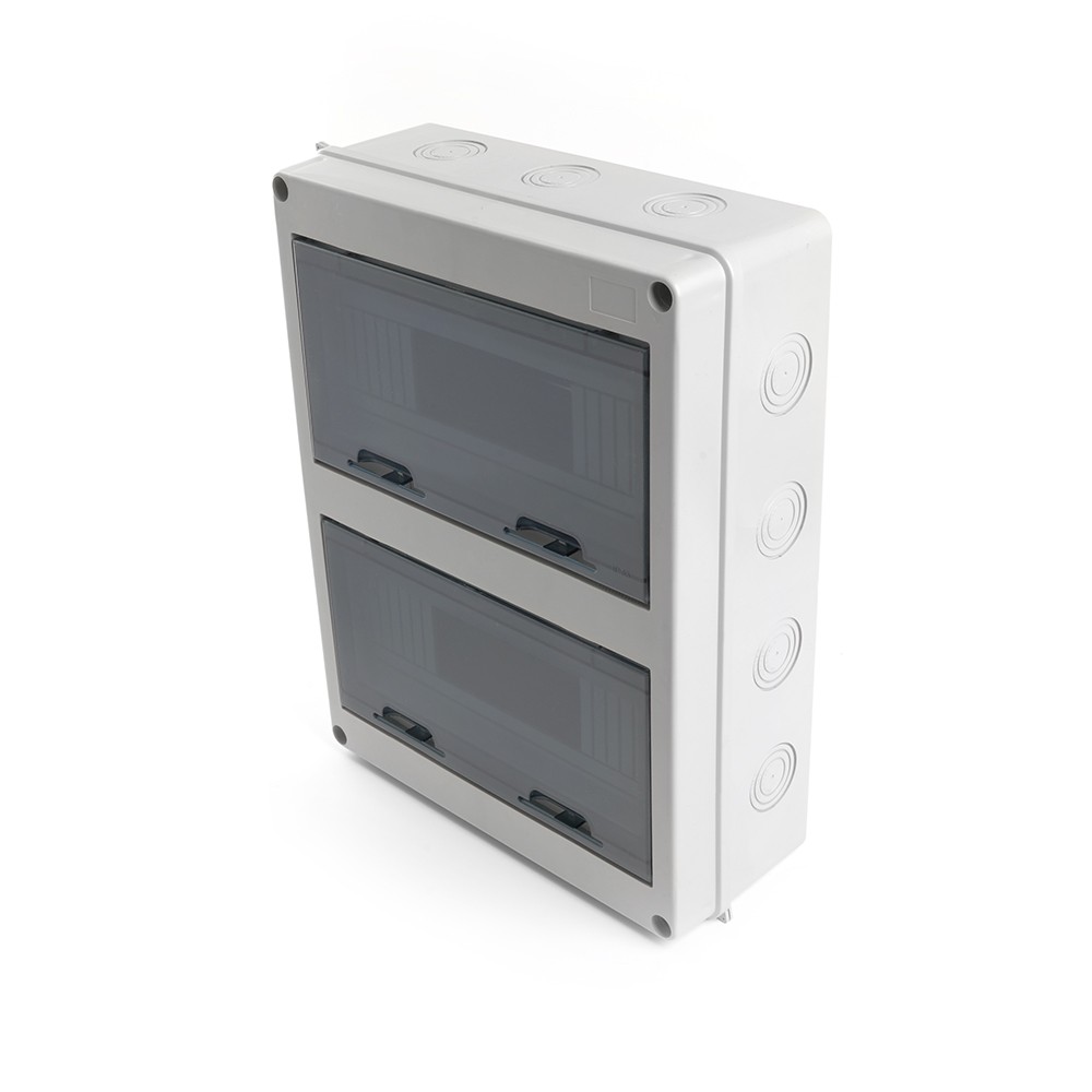 Пластиковые боксы и щиты Stekker Бокс настенный STEKKER EBX50-1/24-65 24 модуля, пластик, IP65 39194