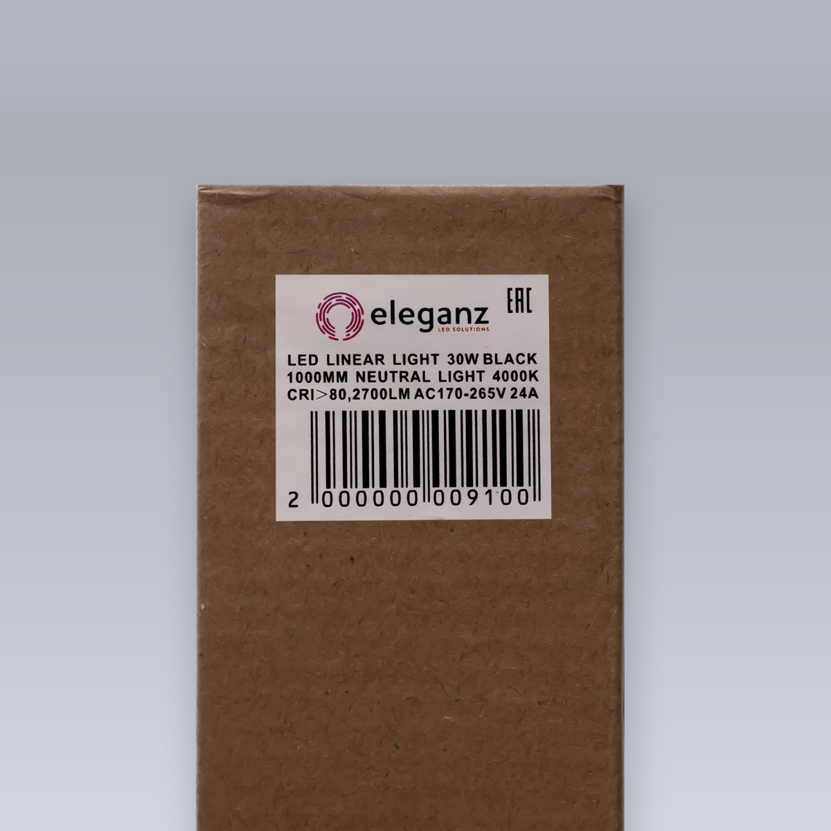 Линейные светодиодные светильники Светильник ELEGANZ линейный подвесной Черный 30W 4000К 1000*60*70мм IP40 9821 